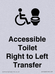 Accessible Toilet with Right to Left Transfer